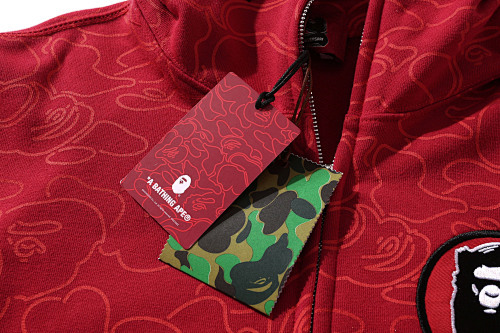 EM Sneakers BAPE 30th Anniversary Line Camo Shark Full Zip Hoodie Red