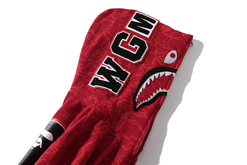 EM Sneakers BAPE 30th Anniversary Line Camo Shark Full Zip Hoodie Red