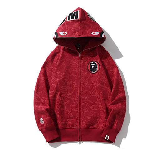 EM Sneakers BAPE 30th Anniversary Line Camo Shark Full Zip Hoodie Red