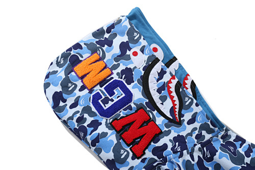 EM Sneakers BAPE ABC Camo Double Shark Full Zip Hoodie (FW23) Blue /Pink /Green