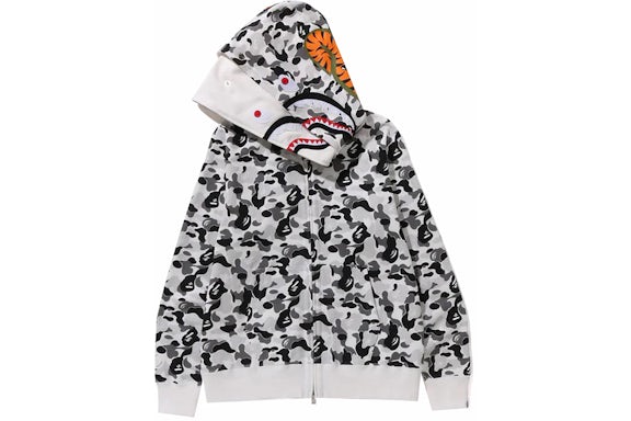 EM Sneakers BAPE ABC Camo Double Shark Full Zip Hoodie (FW23) Grey