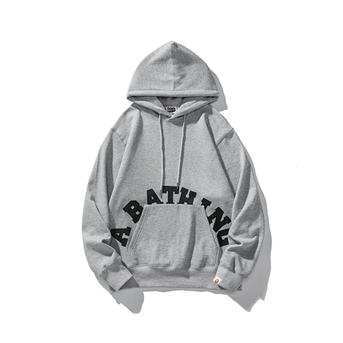 EM Sneakers BAPE Ape Head Letter Print Hoodie Gray
