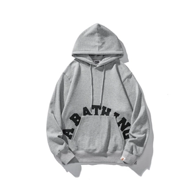 EM Sneakers BAPE Ape Head Letter Print Hoodie Gray 01