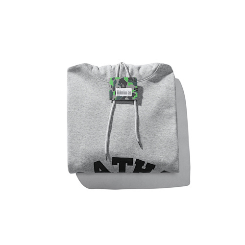 EM Sneakers BAPE Ape Head Letter Print Hoodie Gray