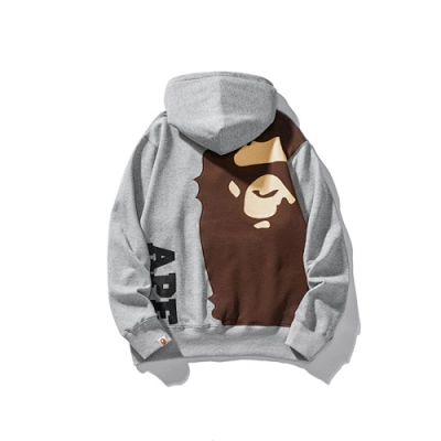 EM Sneakers BAPE Ape Head Letter Print Hoodie Gray 02