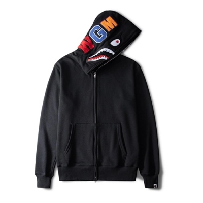 EM Sneakers BAPE Neon Shark Full Zip Hoodie Black 01