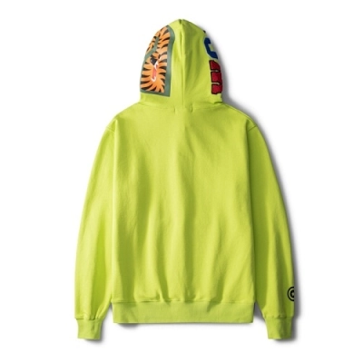 EM Sneakers BAPE Neon Shark Full Zip Hoodie Yellow 02