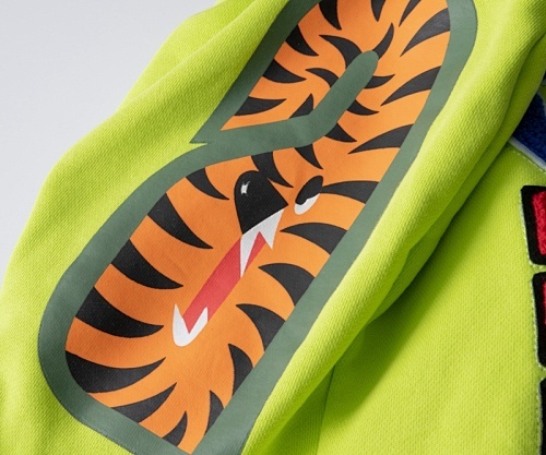 EM Sneakers BAPE Neon Shark Full Zip Hoodie Yellow