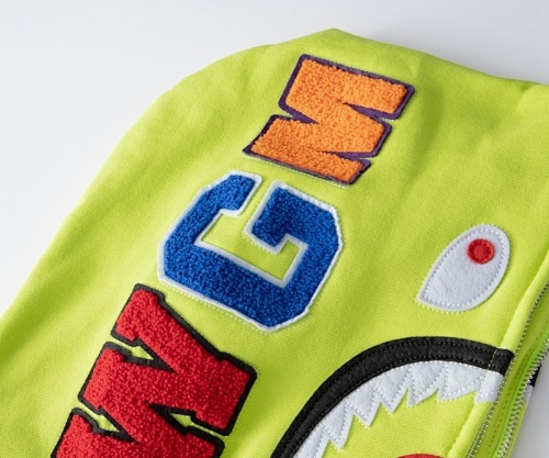 EM Sneakers BAPE Neon Shark Full Zip Hoodie Yellow