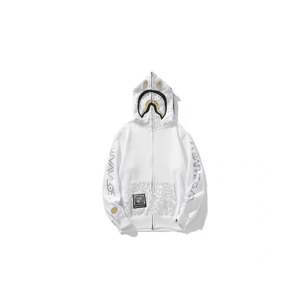 EM Sneakers BAPE x Hajime Sorayama Shark Full Zip Hoodie White
