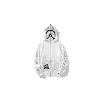 EM Sneakers BAPE x Hajime Sorayama Shark Full Zip Hoodie White 02
