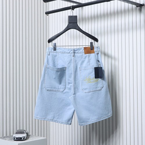 EM Sneakers Louis Vuitton 2026 Spring Menswear Collection Lconic Embroidered Cargo Jean Shorts