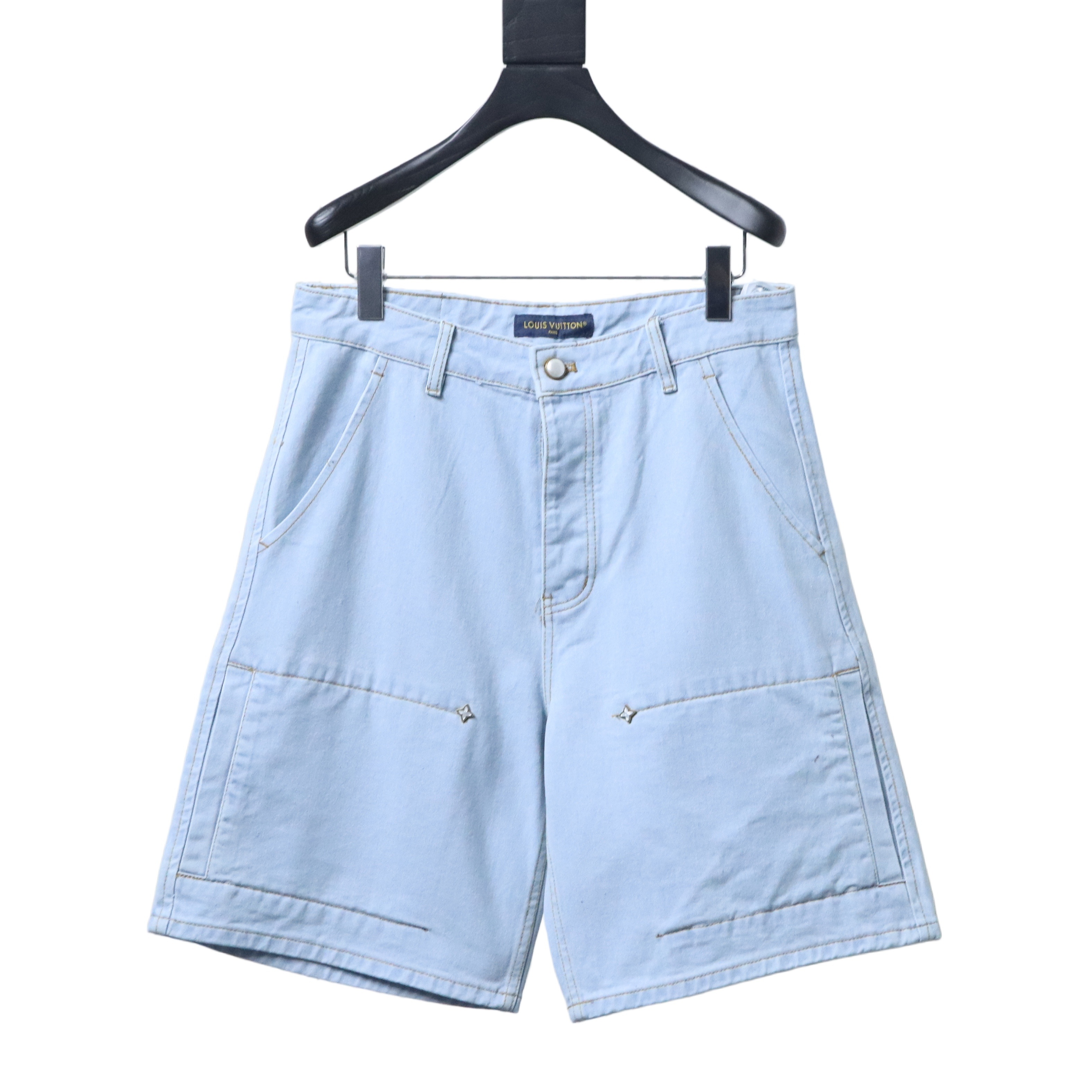 EM Sneakers Louis Vuitton 2026 Spring Menswear Collection Lconic Embroidered Cargo Jean Shorts