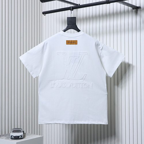 EM Sneakers Louis Vuitton 25ss Logo 3D Embroidered T-shirt White