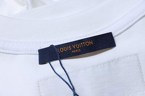 EM Sneakers Louis Vuitton 25ss Logo 3D Embroidered T-shirt White
