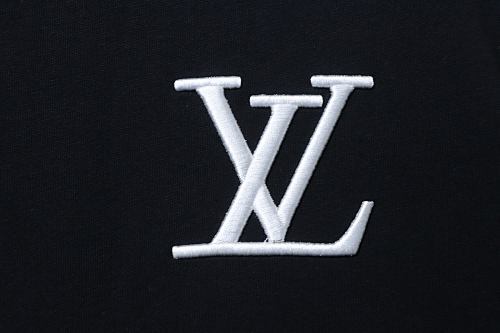 EM Sneakers Louis Vuitton Airplane Embroidered Logo T-shirt Black