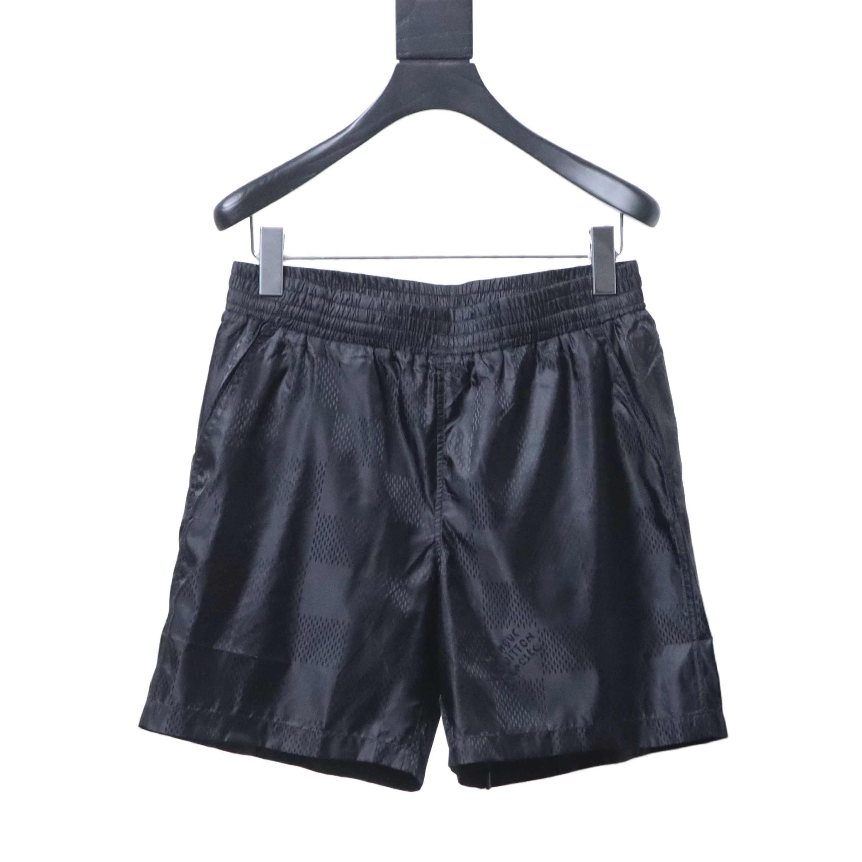 EM Sneakers Louis Vuitton Damier Pattern Beach Shorts Black