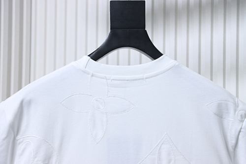 EM Sneakers Louis Vuitton Embroidered Tricolor Logo T-shirt White