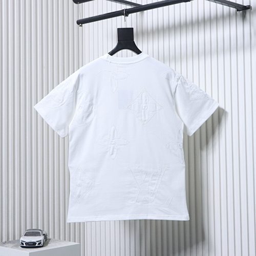 EM Sneakers Louis Vuitton Embroidered Tricolor Logo T-shirt White