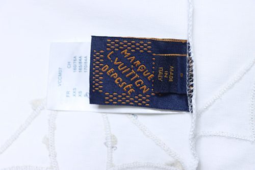 EM Sneakers Louis Vuitton Embroidered Tricolor Logo T-shirt White