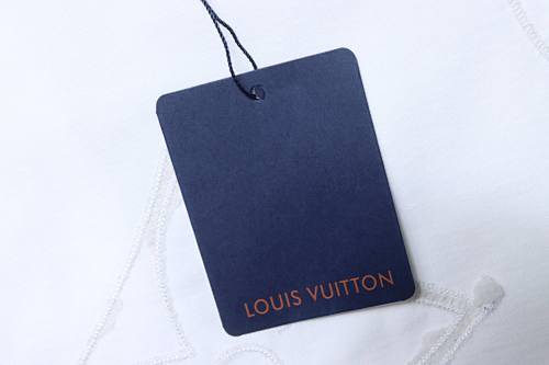 EM Sneakers Louis Vuitton Embroidered Tricolor Logo T-shirt White
