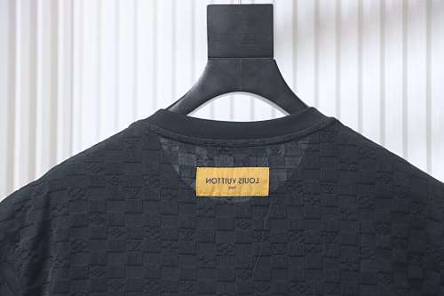 EM Sneakers Louis Vuitton Monogram Checkered Print T-shirt Black