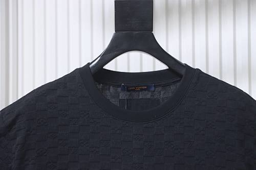 EM Sneakers Louis Vuitton Monogram Checkered Print T-shirt Black