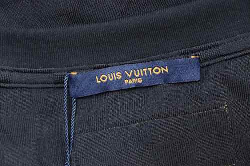 EM Sneakers Louis Vuitton Monogram Checkered Print T-shirt Black