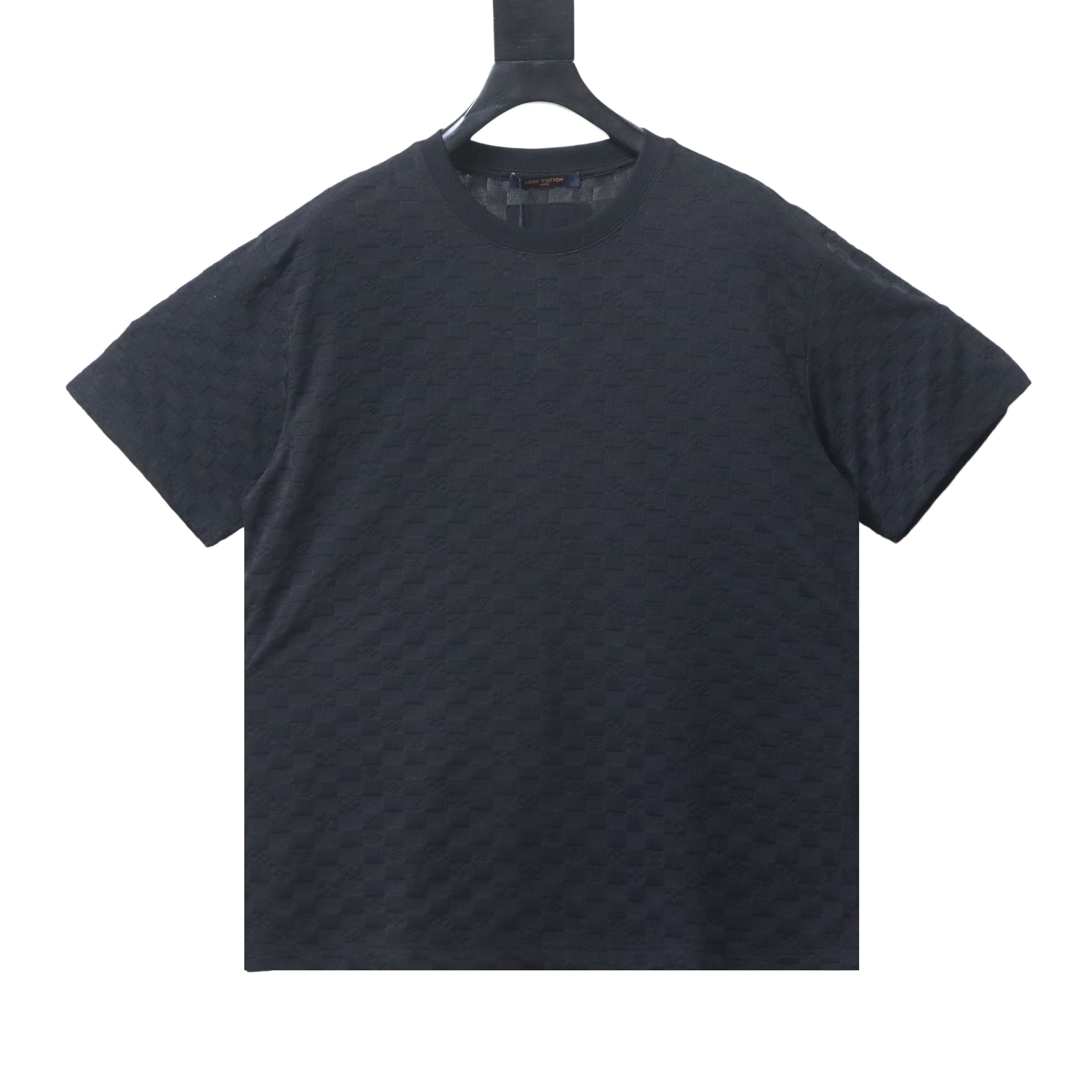 EM Sneakers Louis Vuitton Monogram Checkered Print T-shirt Black