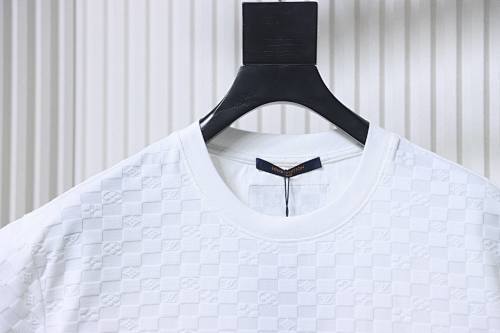 EM Sneakers Louis Vuitton Monogram Checkered Print T-shirt White