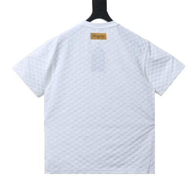EM Sneakers Louis Vuitton Monogram Checkered Print T-shirt White 02