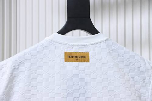 EM Sneakers Louis Vuitton Monogram Checkered Print T-shirt White
