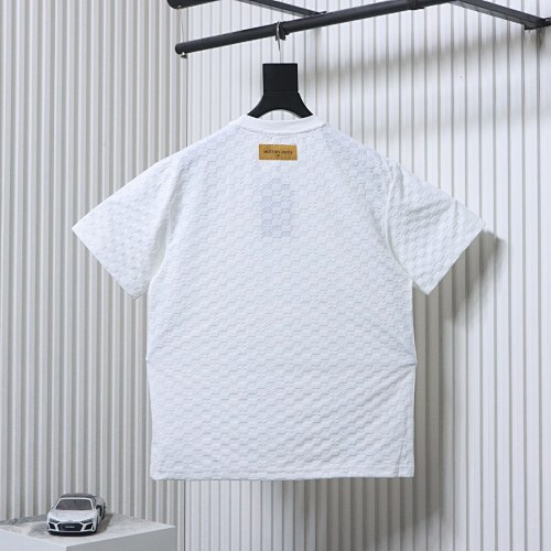 EM Sneakers Louis Vuitton Monogram Checkered Print T-shirt White