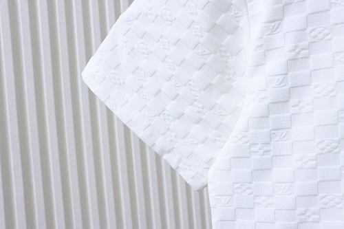 EM Sneakers Louis Vuitton Monogram Checkered Print T-shirt White