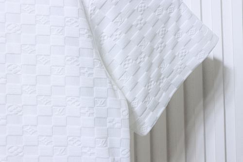 EM Sneakers Louis Vuitton Monogram Checkered Print T-shirt White