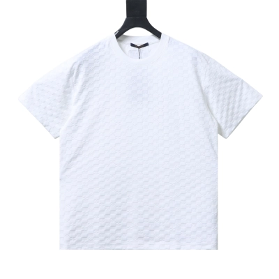 EM Sneakers Louis Vuitton Monogram Checkered Print T-shirt White 01