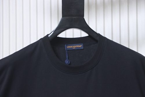 EM Sneakers Louis Vuitton Monogram Faux Pocket Print T-shirt Black