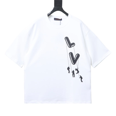 EM Sneakers Louis Vuitton Paratrooper Print T-shirt White 01