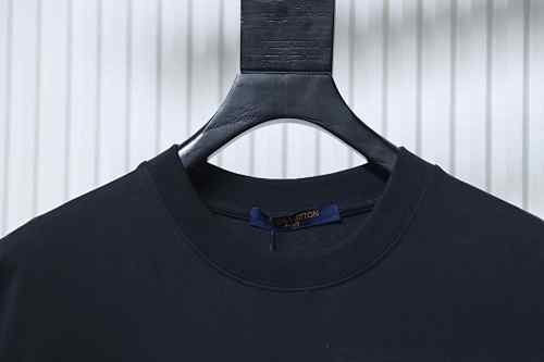 EM Sneakers Louis Vuitton Tri-Flower Embroidered T-Shirt Black