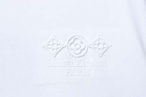 EM Sneakers Louis Vuitton Tri-Flower Embroidered T-Shirt White