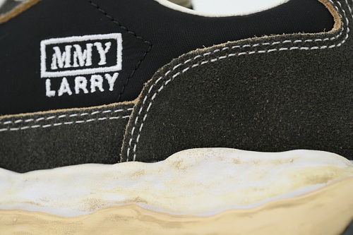 EM Sneakers Maison Mihara Yasuhiro Larry OG Sole Vintage Mix Material Low Black White NO.305