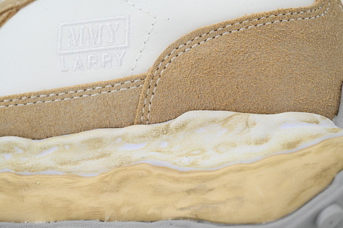 EM Sneakers Maison Mihara Yasuhiro Larry OG Sole Vintage Mix Material Low White Beige NO.306