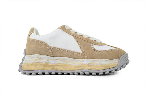 EM Sneakers Maison Mihara Yasuhiro Larry OG Sole Vintage Mix Material Low White Beige NO.306