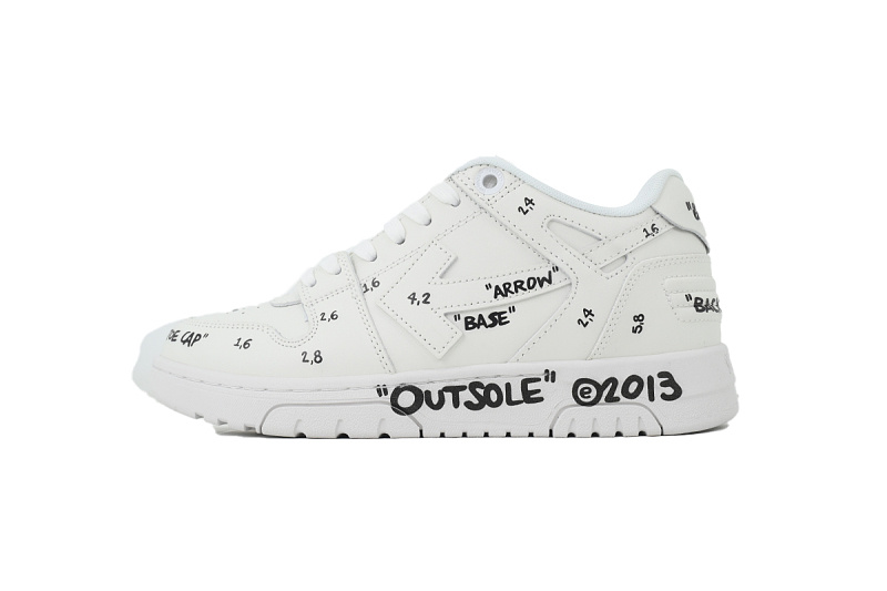EM Sneakers Off-White Quotation Leather Out Of Office White