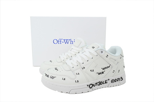 EM Sneakers Off-White Quotation Leather Out Of Office White