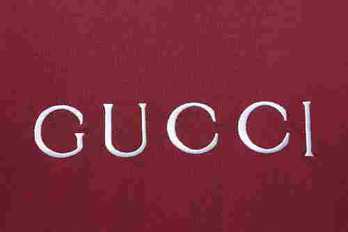 EM Sneakers Gucci Minimalist Letter Print Embroidered Logo T-shirt Burgundy