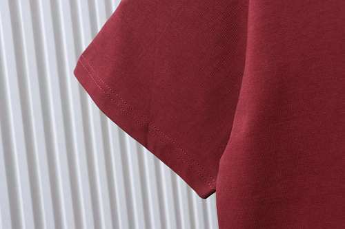 EM Sneakers Gucci Minimalist Letter Print Embroidered Logo T-shirt Burgundy