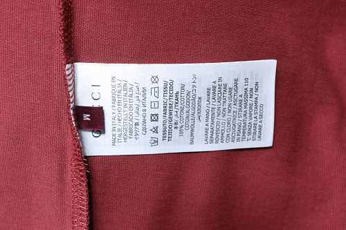 EM Sneakers Gucci Minimalist Letter Print Embroidered Logo T-shirt Burgundy