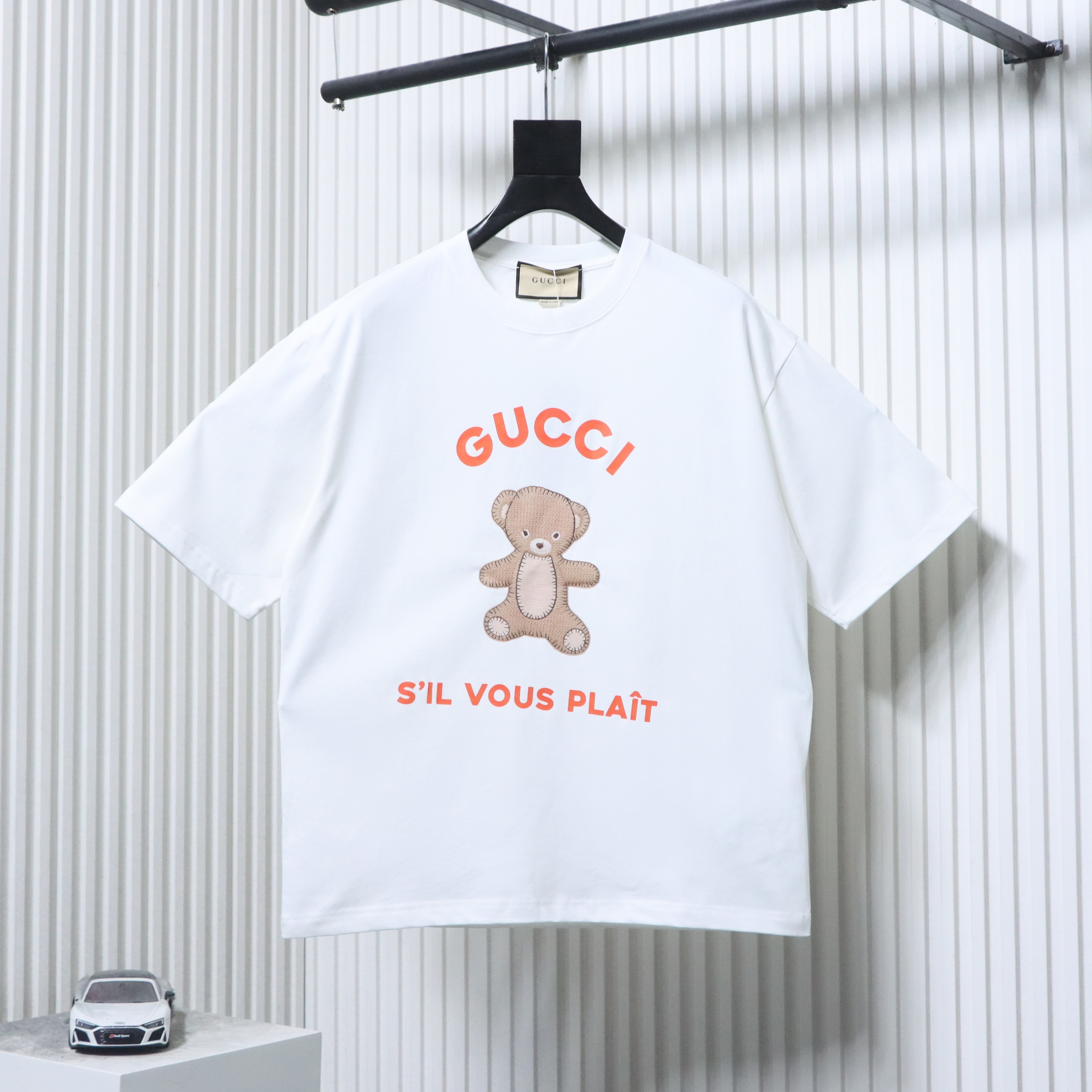 EM Sneakers Gucci 23ss Bear Embroidered T-shirt White