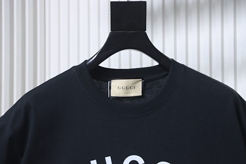 EM Sneakers Gucci 24Ss Cable Knit Logo Print T-Shirt Black